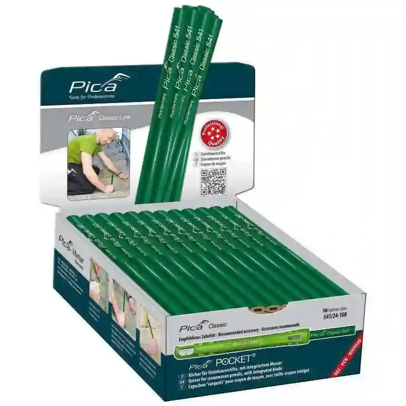 PICA 541/24-100 - Lápiz de albañil perfil ovalado (granel)