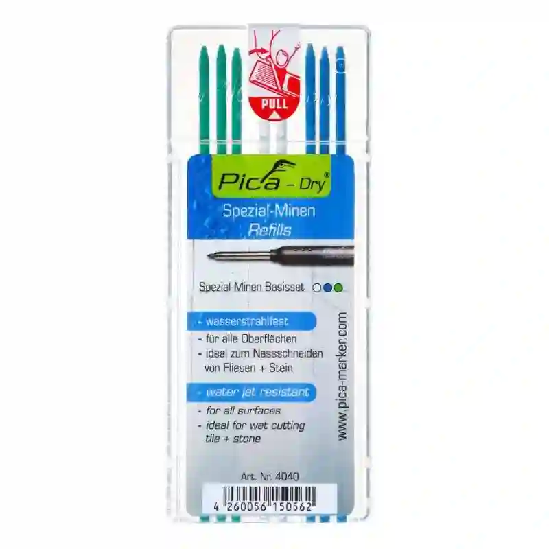 PICA 4042 - Estuche 10 minas Dry Verde