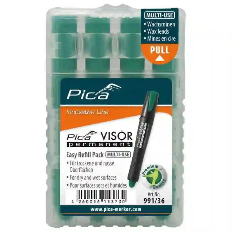 PICA 991/40 - Estuche de 4 minas VISOR permanente Rojo