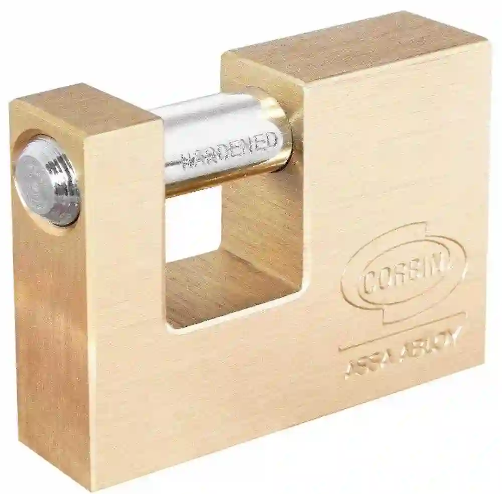 Candado rectangular bayoneta - Llaves iguales Ancho de 70 mm. Llave tipo KA1 Corbin