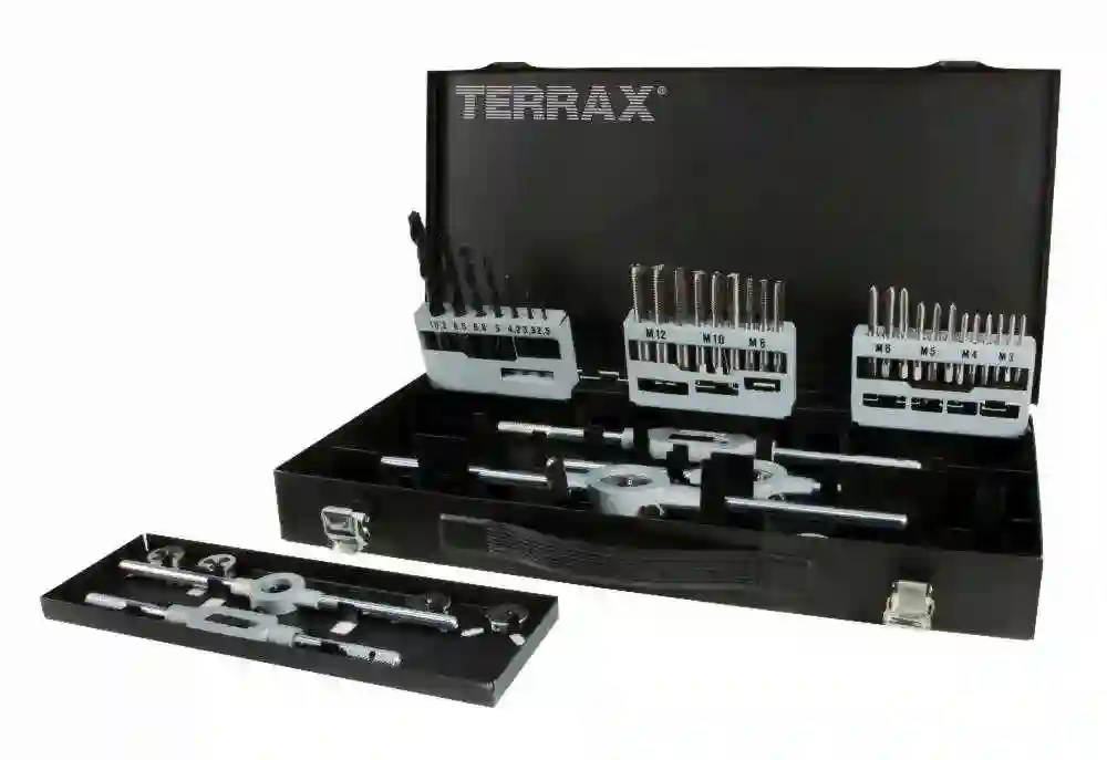 Juego herramientas de roscar 44 piezas Terrax