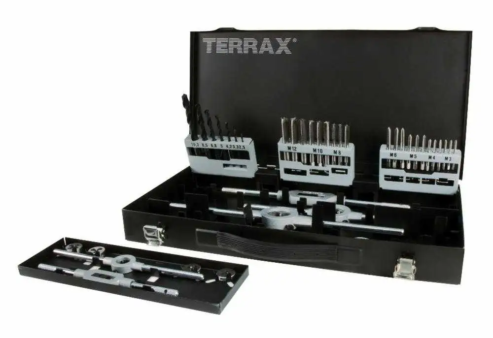 Juego herramientas de roscar 44 piezas Terrax