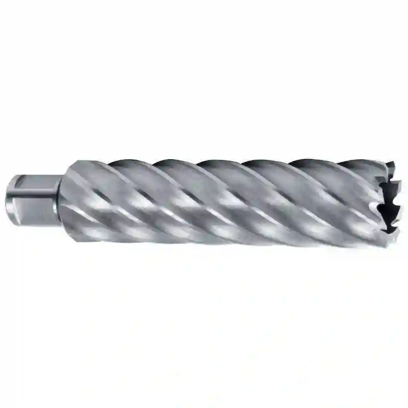 RUKO 1082035 - Broca hueca HSS con vástago Weldon (3/4) rectificada CBN profundidad de corte 110,0mm