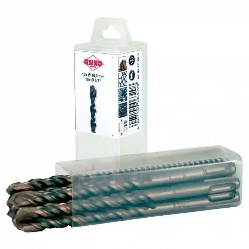 RUKO 211122K - Pack de 10 brocas SDS-plus 12,0x210mm