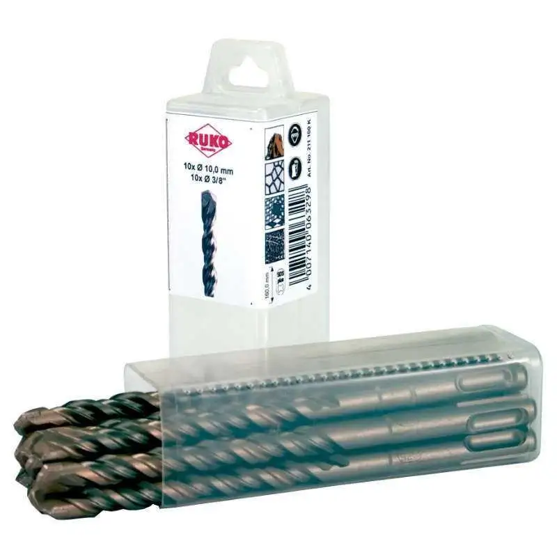 RUKO 211122K - Pack de 10 brocas SDS-plus 12,0x210mm