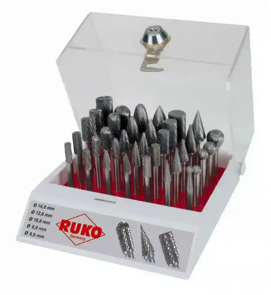 Surtidos fresas de metal duro con vástago de 6 mm Ruko