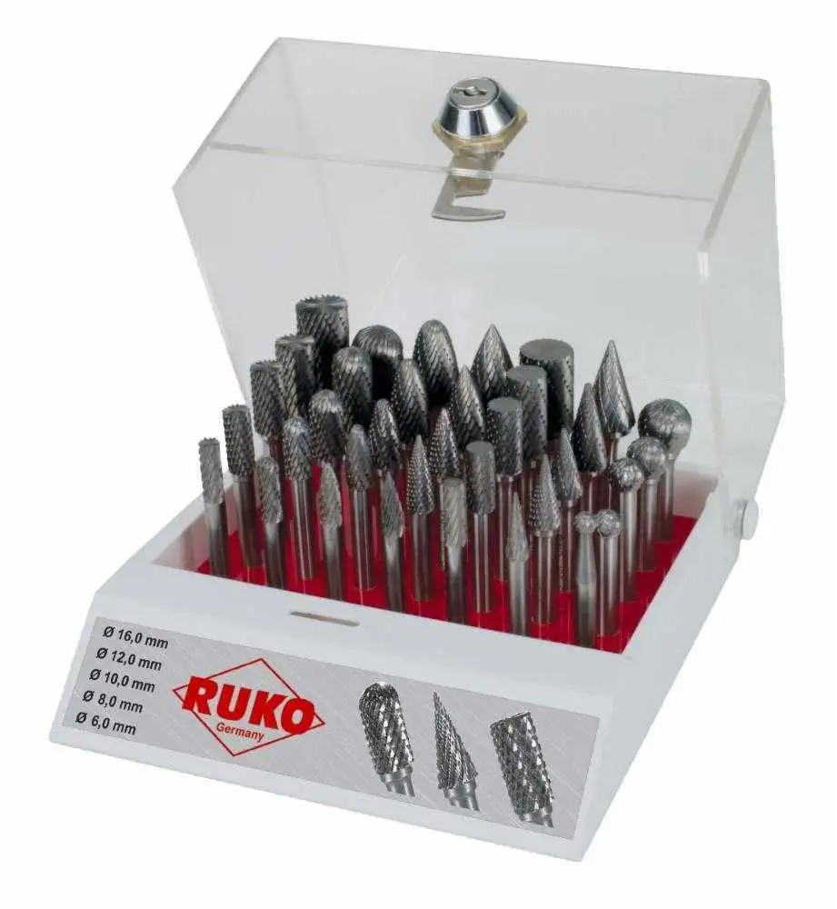 Surtidos fresas de metal duro con vástago de 6 mm Ruko