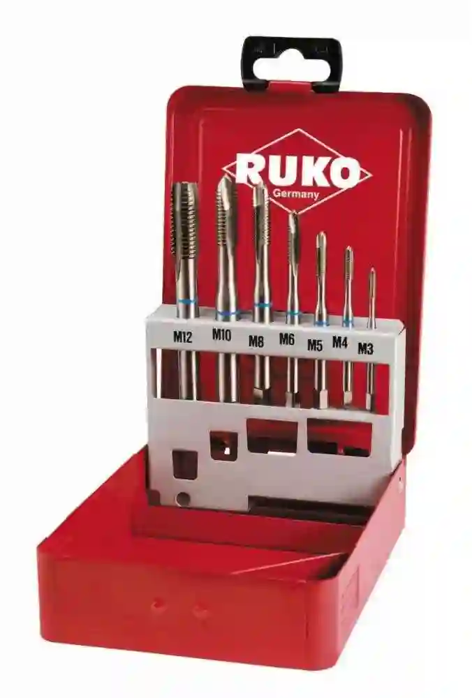 Juego machos máquina M DIN 371 / 376 HSS rectificados tipo B Ruko