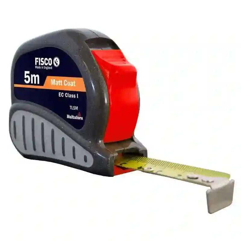 FISCO TL10M - Flexómetro clase I con caja ABS con empuñadura de goma TRI-LOK (10x25)