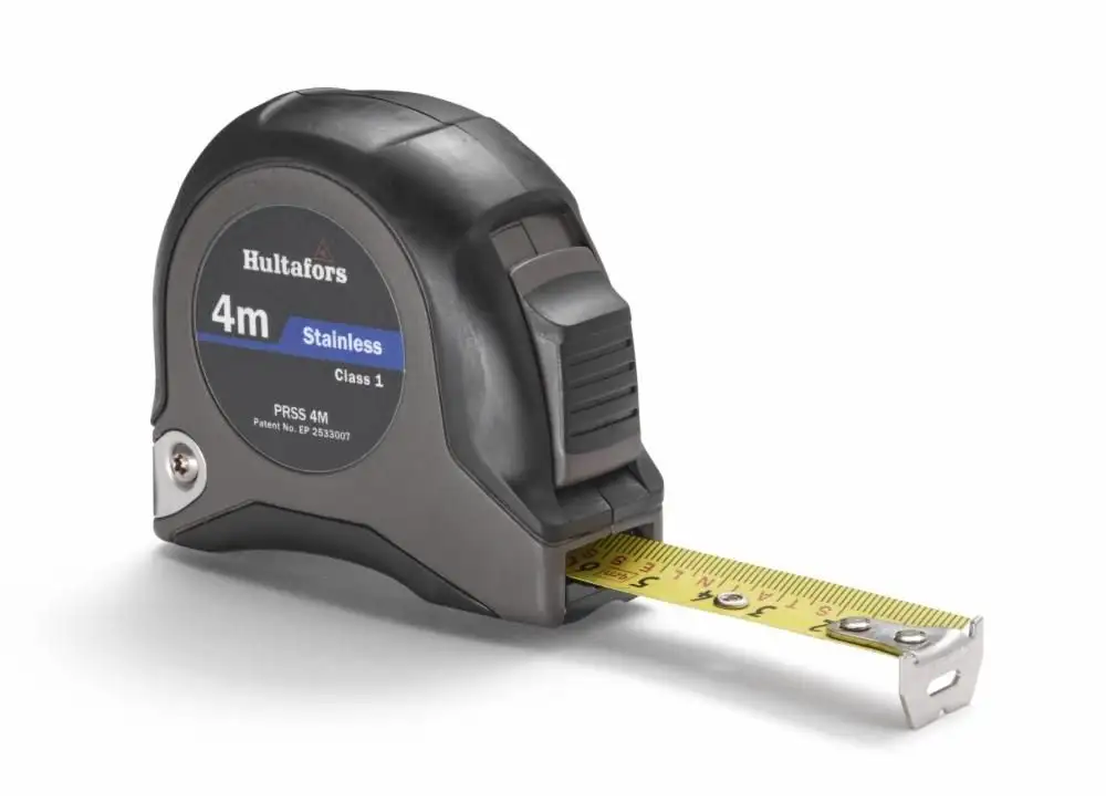 Flexómetro clase I de acero inoxidable PRSS 4 350403 Hultafors