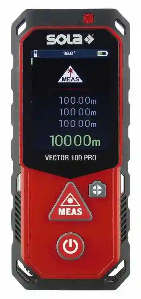 Medidor láser con alcance hasta 100 m Vector Sola