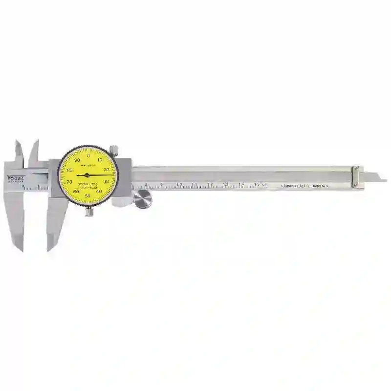 VOGEL 201101 - Calibre pie de rey con comparador DIN 862 - Capacidad util 150mm - Boca 40mm - Lectur
