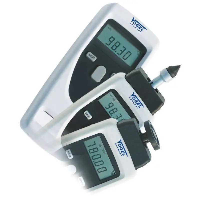 VOGEL 270160 - Tacómetro manual electrónico digital (Medidor RPM) - Rango 1/min 1-99.999 máx. 600Mm