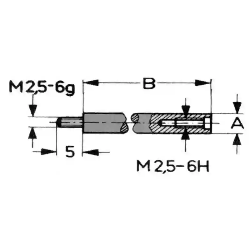 VOGEL 24095060 - Alargos para comparadores analógicos y digitales Largo 60mm