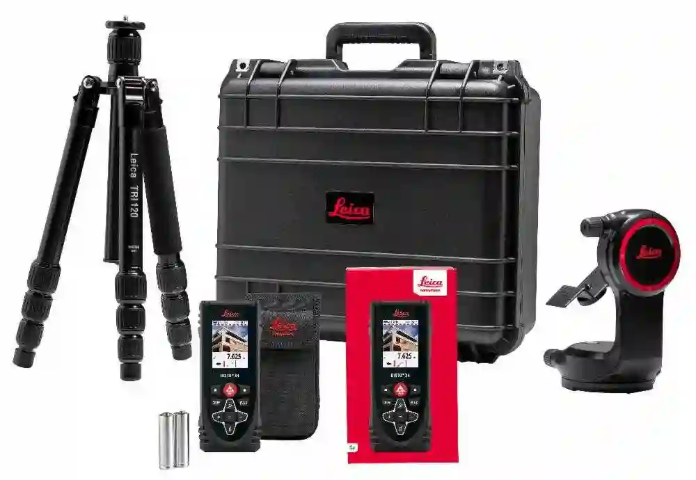 Medidor láser X4-1 + Trípode profesional de aluminio + Soporte giratorio Leica Geosystems