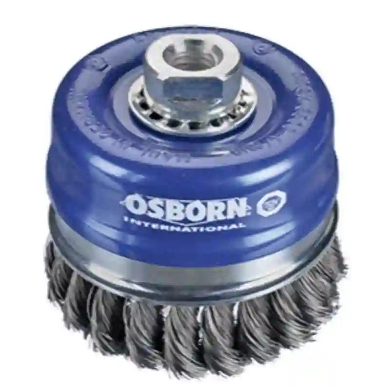 Osborn 0002608155 - Cepillo taza acero de alambre trenzado, tuerca M14, ø 0.50mm (120x(25+25)