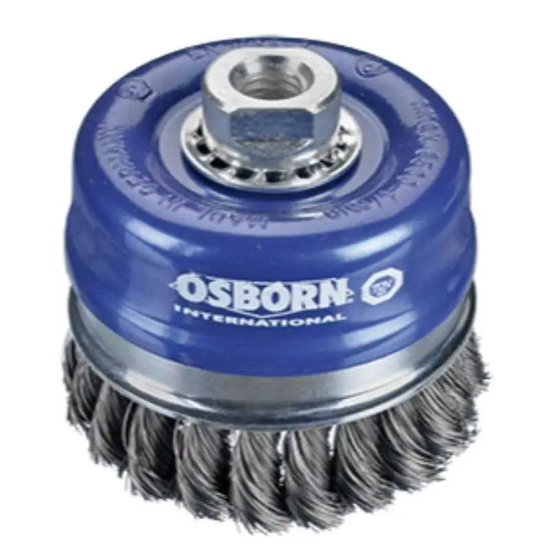 Osborn 0002608155 - Cepillo taza acero de alambre trenzado, tuerca M14, ø 0.50mm (120x(25+25)