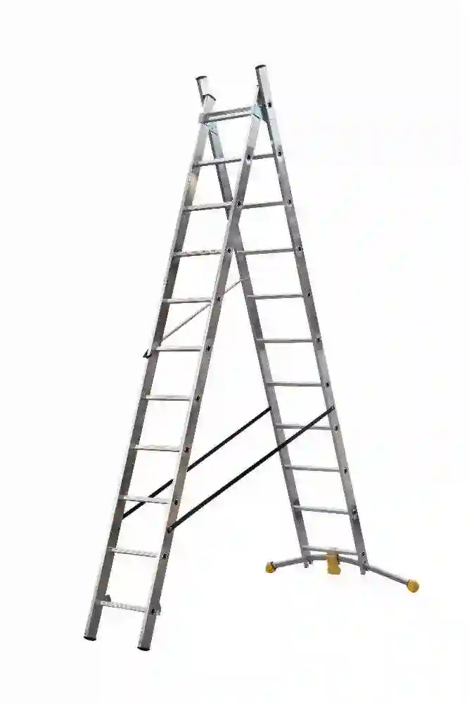 Escalera combinada de 2 tramos con estabilizador curvo HobbyLOT 603 Hailo