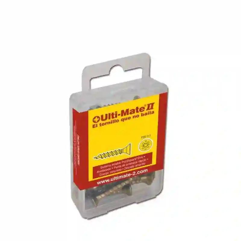 ULTI-MATE II S40040S - Tornillo de alto rendimiento Bicromatado en caja S de 15 uds (4,0x40mm)