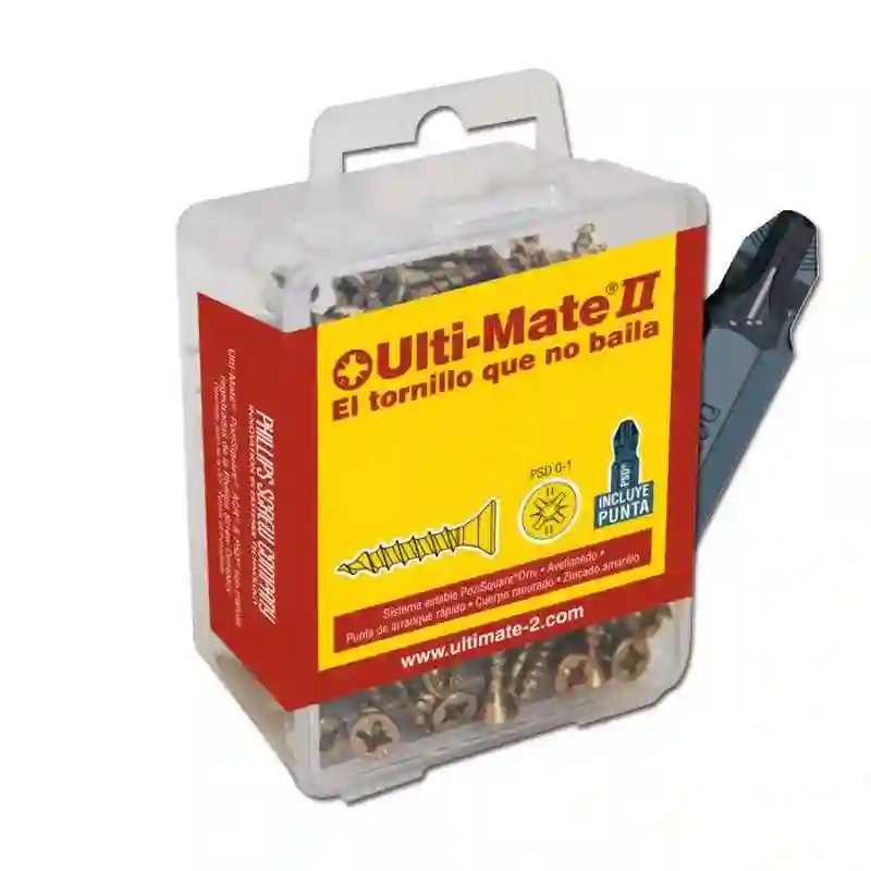 ULTI-MATE II S40070L1 - Tornillo de alto rendimiento Bicromatado en caja L1 de 41 uds (4,0x70mm)