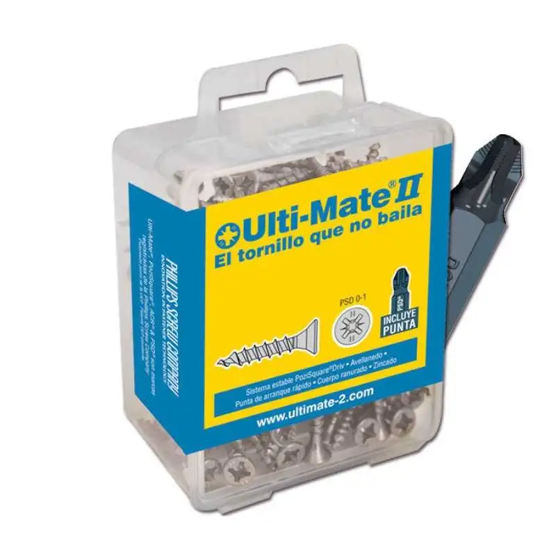 ULTI-MATE II B45030L1 - Tornillo de alto rendimiento Zincado en caja L1 de 41 uds (4,5x30mm)