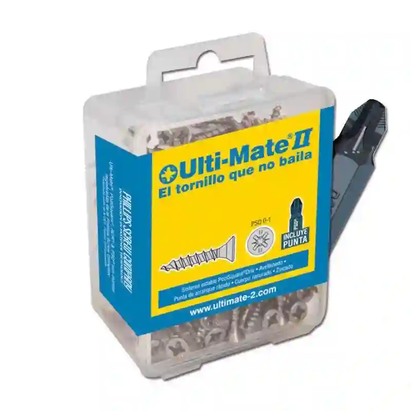 ULTI-MATE II B35040L1 - Tornillo de alto rendimiento Zincado en caja L1 de 101 uds (3,5x40mm)