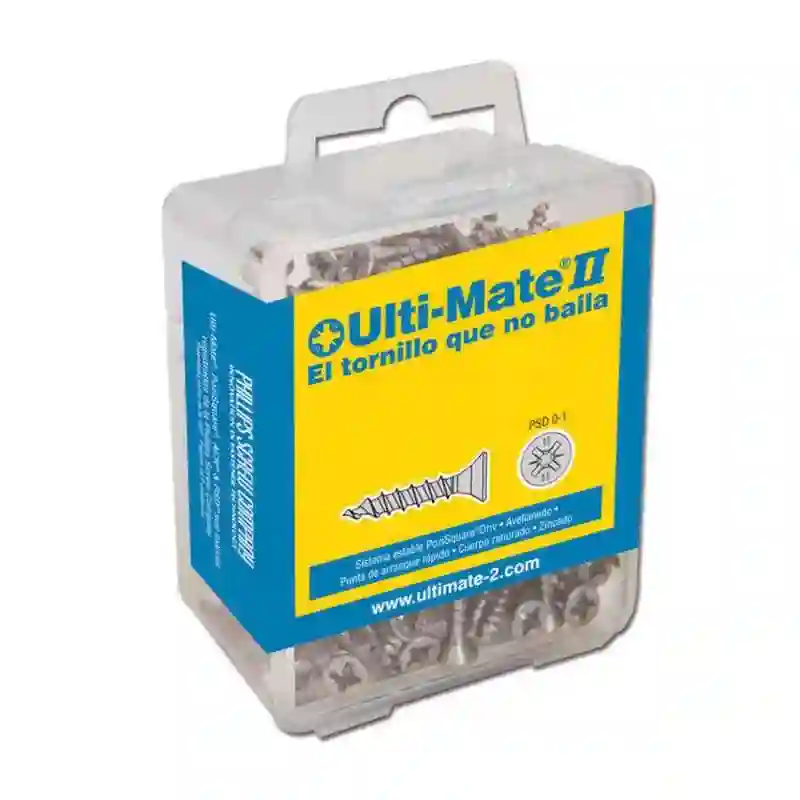ULTI-MATE II B50060L - Tornillo de alto rendimiento Zincado en caja L de 40 uds (5,0x60mm)