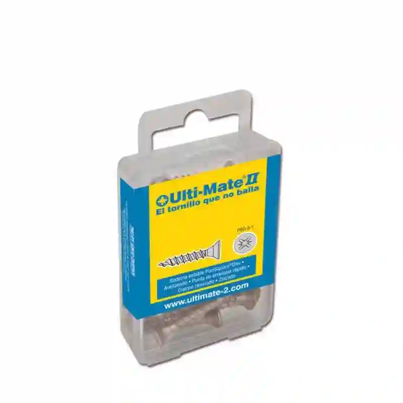 ULTI-MATE II B30020S - Tornillo de alto rendimiento Zincado en caja S de 25 uds (3,0x20mm)