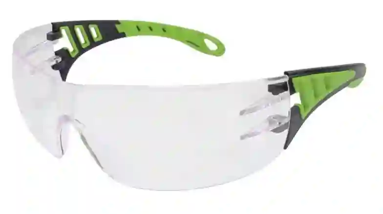 Gafas de seguridad transparentes con patillas verdes EVO Eagle