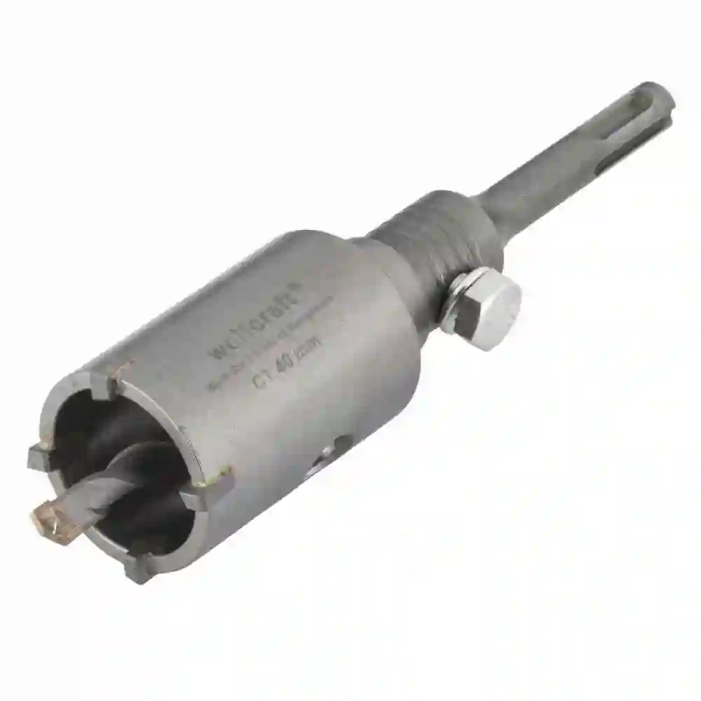 1 sierra de corona de perforación CT con vástago SDS-plus ø 40 mm Wolfcraft