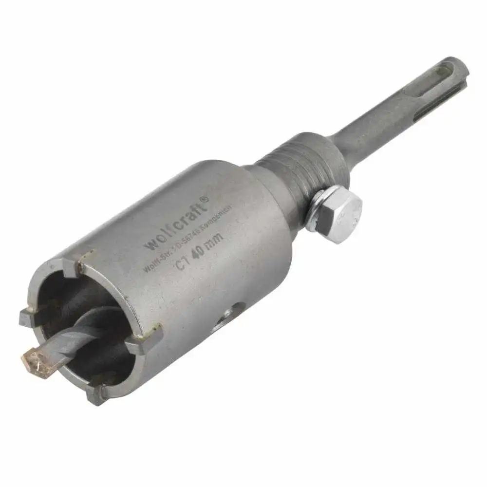 1 sierra de corona de perforación CT con vástago SDS-plus ø 40 mm Wolfcraft