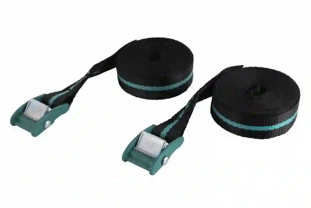 2 tensores de cinta con clip elástico de 120 kg/4 m Wolfcraft
