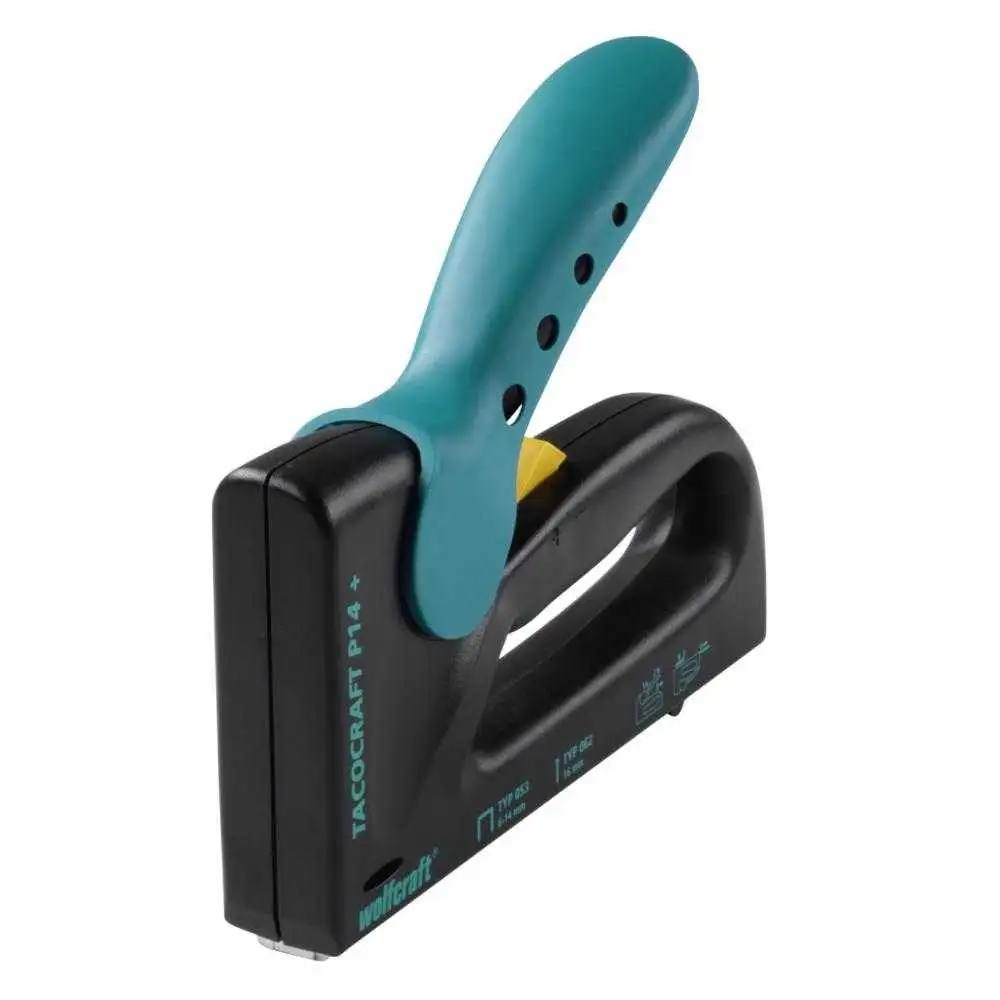 1 grapadora manual con carcasa de plástico tacocraft P 14+ Wolfcraft