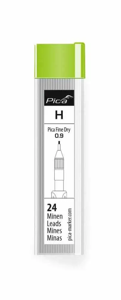 Estuche de 24 minas de grafito 09 H Fine Dry A granel Pica