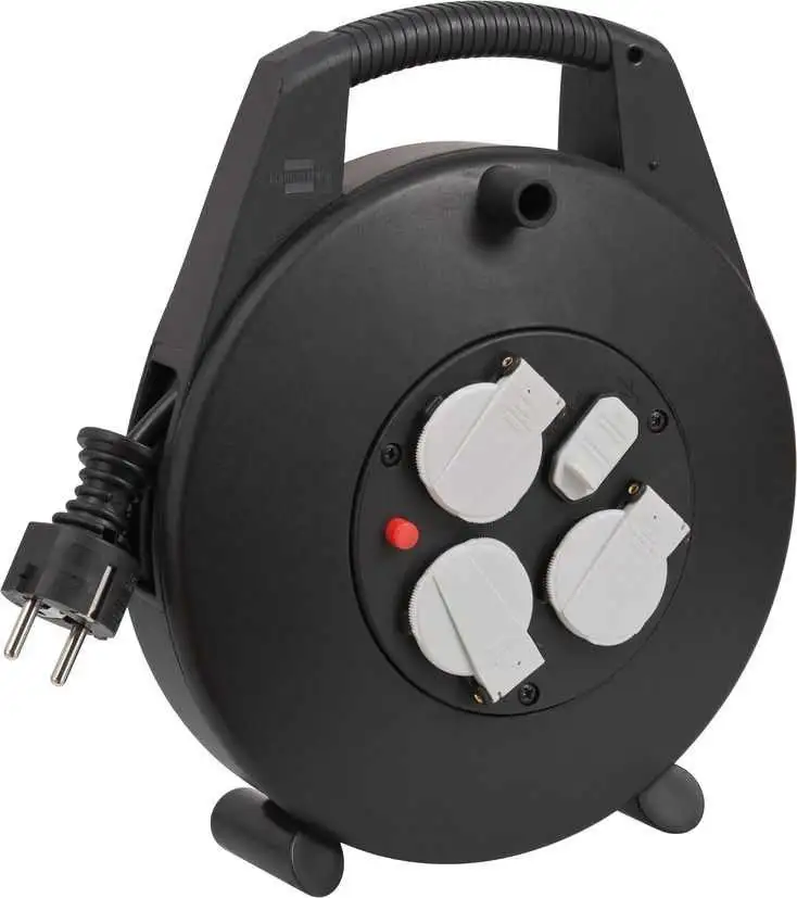 Enrollacables Vario-Line con función de carga USB negro IP20 H05VV-F 3G15 10 Brennenstuhl