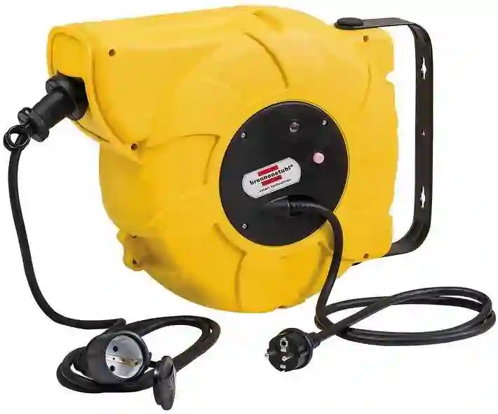 Enrollacables de carrete automático IP44 H07RN-F 3G15 para industria y construcción 9+2 Brennenstuhl