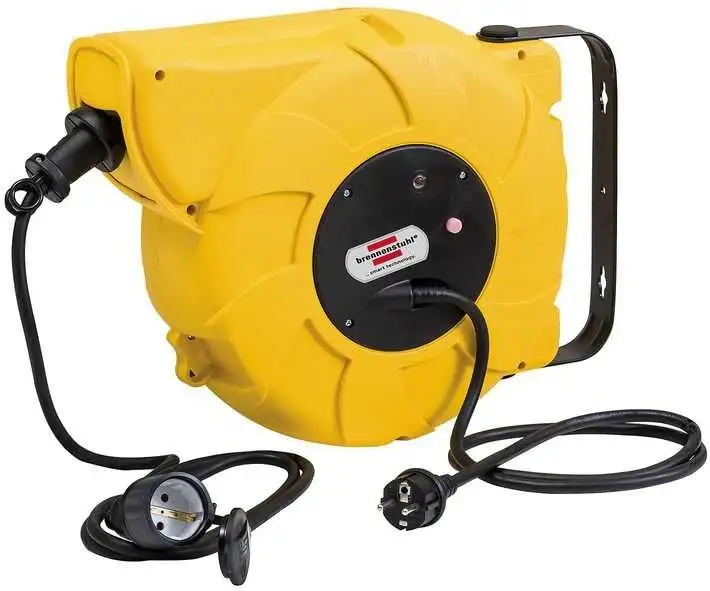 Enrollacables de carrete automático IP44 H07RN-F 3G15 para industria y construcción 9+2 Brennenstuhl