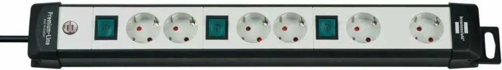 Base de tomas múltiples Premium-Line Technics disposición especial de los enchufes 6 Brennenstuhl