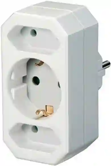 Enchufe adaptador con 2 + 1 tomas de corriente Brennenstuhl