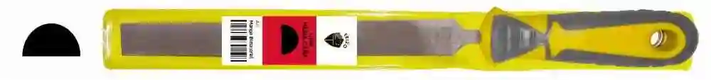 Lima de mecánico media caña con mango bimaterial en funda E 8 Erizo