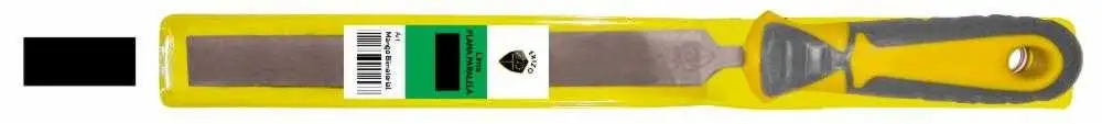 Lima de mecánico plana paralela con mango bimaterial en funda B 10 Erizo