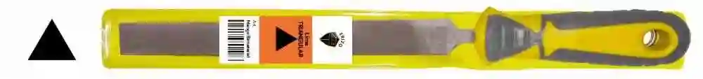 Lima de mecánico triangular con mango bimaterial en funda B 6 Erizo