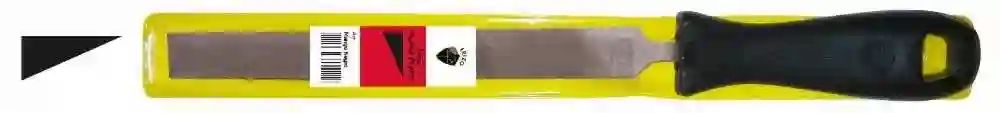 Lima de mecánico plana punta con mango negro en funda B 6 Erizo