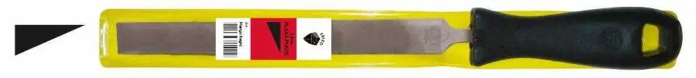 Lima de mecánico plana punta con mango negro en funda B 6 Erizo