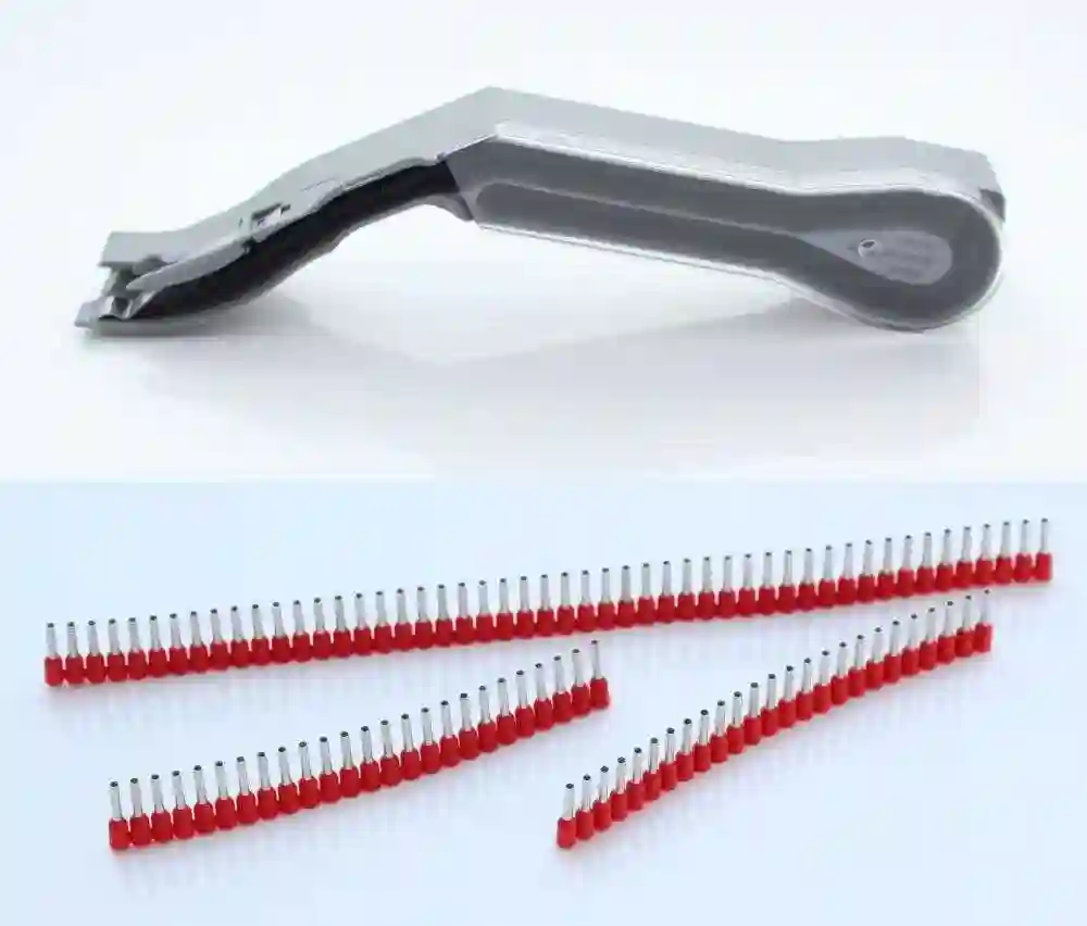 Cartucho y manguitos para QUADRO Plus 10 tiras de 50 manguitos rojos de 1 mm² x 8 mm Jokari