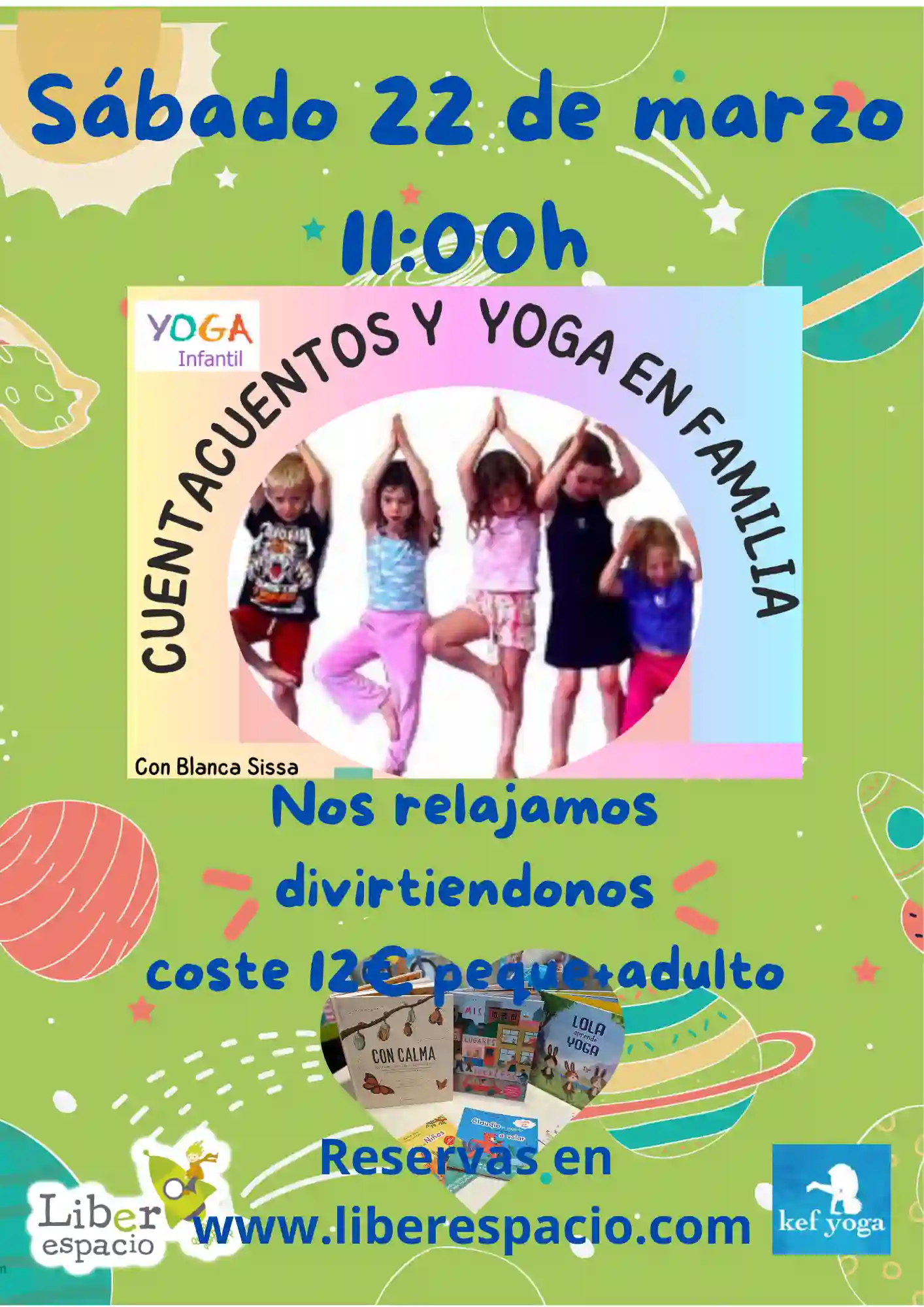 Entrada Cuentacuentos y taller de yoga en familia. Marzo 2025