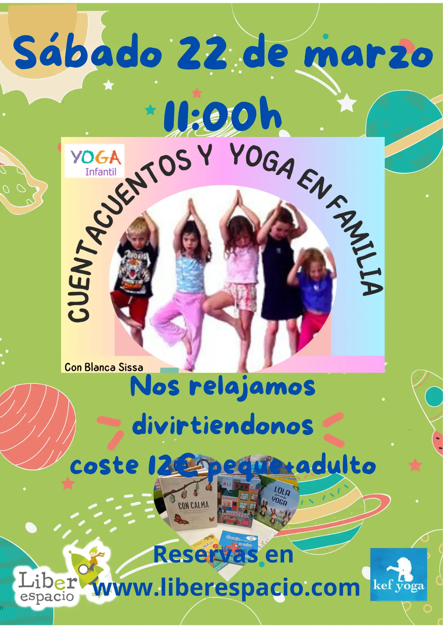 Entrada Cuentacuentos y taller de yoga en familia. Marzo 2025