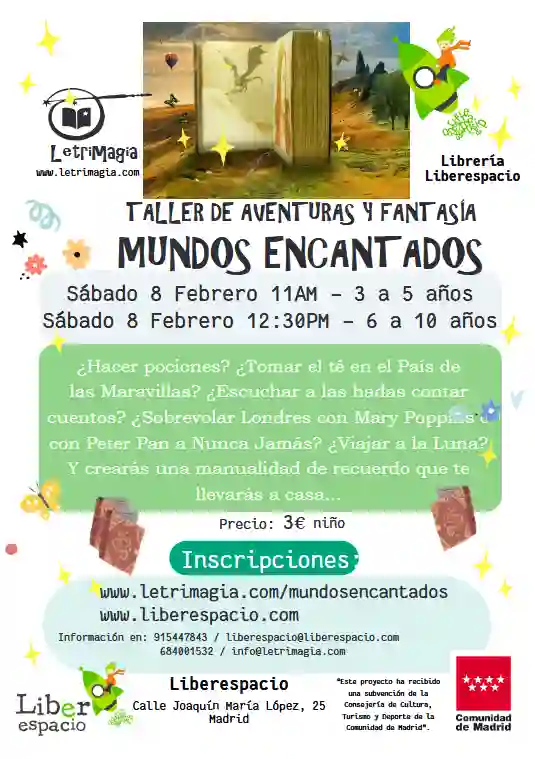 Entrada actividad mundos encantados de 6 a 10 años