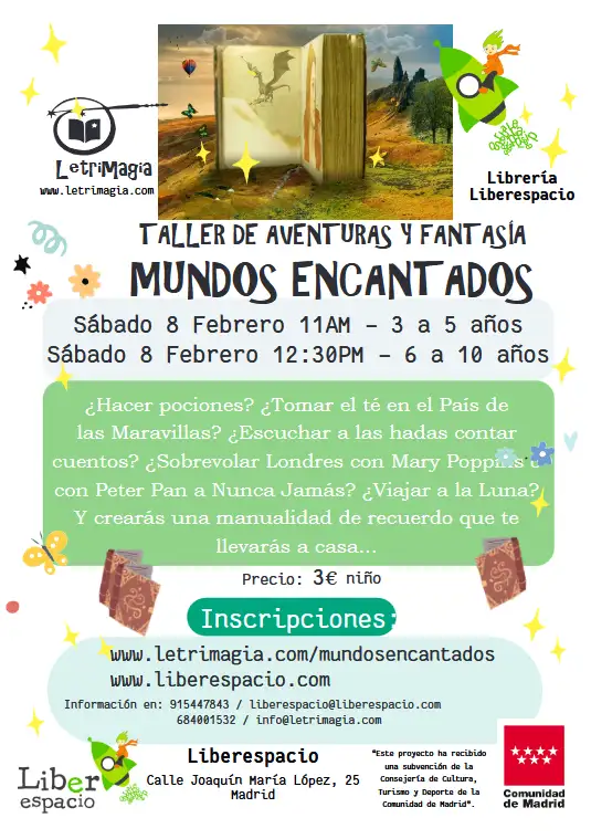 Entrada actividad mundos encantados de 6 a 10 años