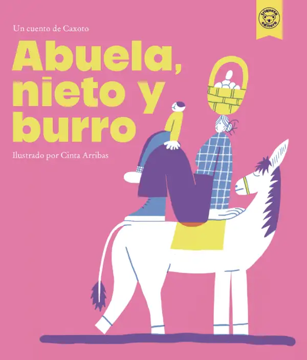 Abuela, nieto y burro